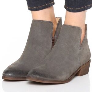Splendid Gray Suede Leather Ankle Booties.